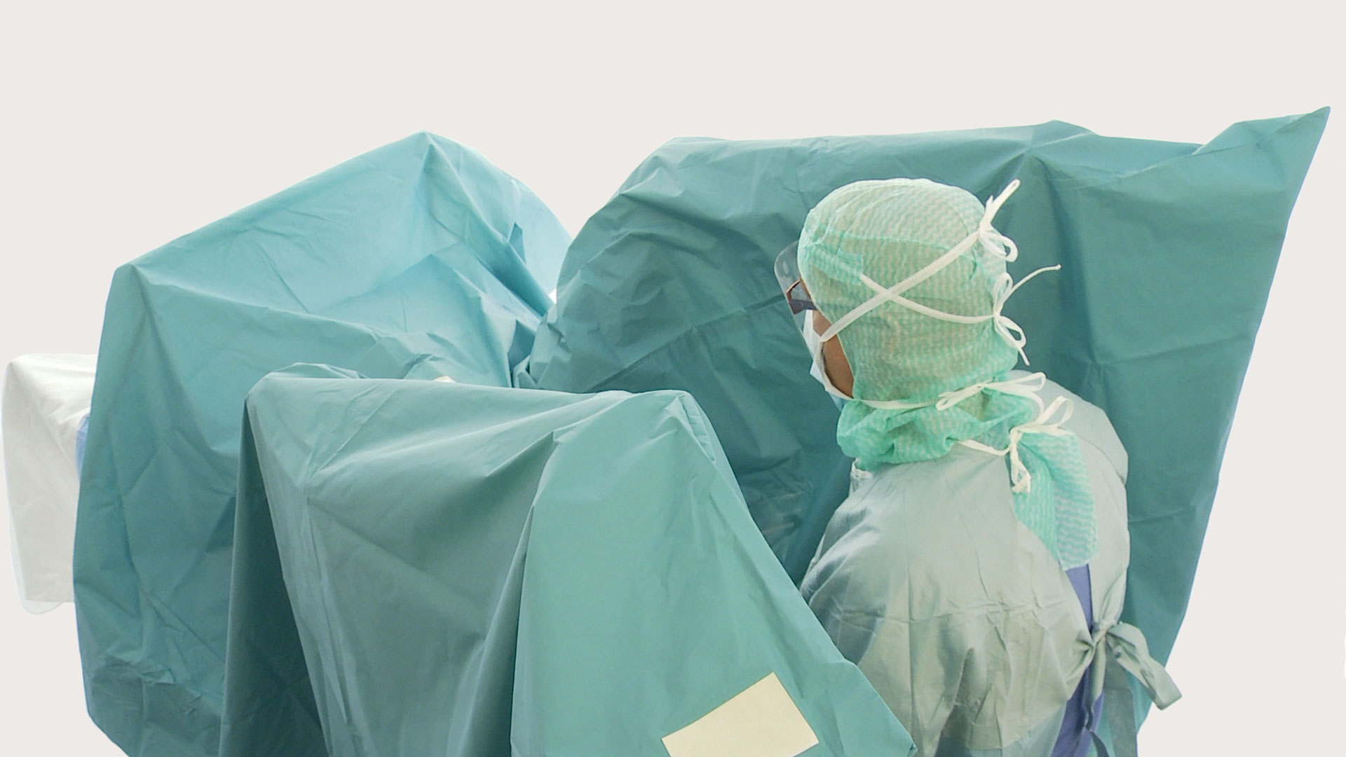 Barrier Urologieabdeckung in Verwendung bei einer Operation